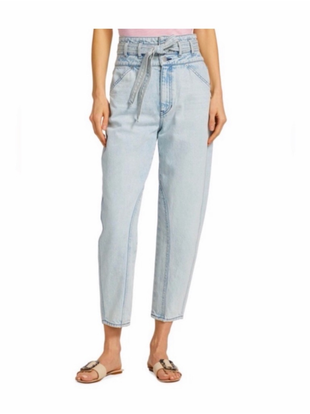 Veronica Beard Pearl Barrel Curved Jeans
